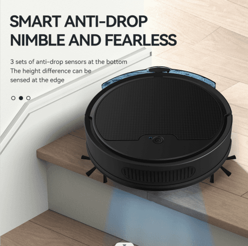 image-Intelligent Sweeper Robot - Dark Blue YQ8S-MAX App Control Vacuum Cleaner