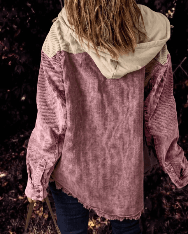 image-Europe & US Autumn Hot Sale Jacket - Cotton Double Pocket Hooded Casual Boyfriend Style