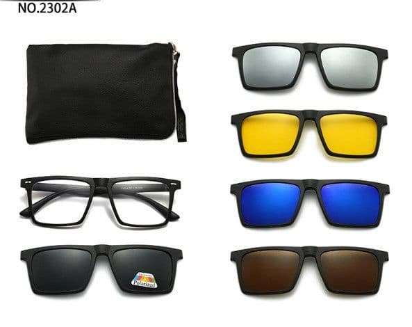 image-Cool Eyes 5-in-1 Clip Sunglasses - Polarized Men's & Women's UV400 Mirror