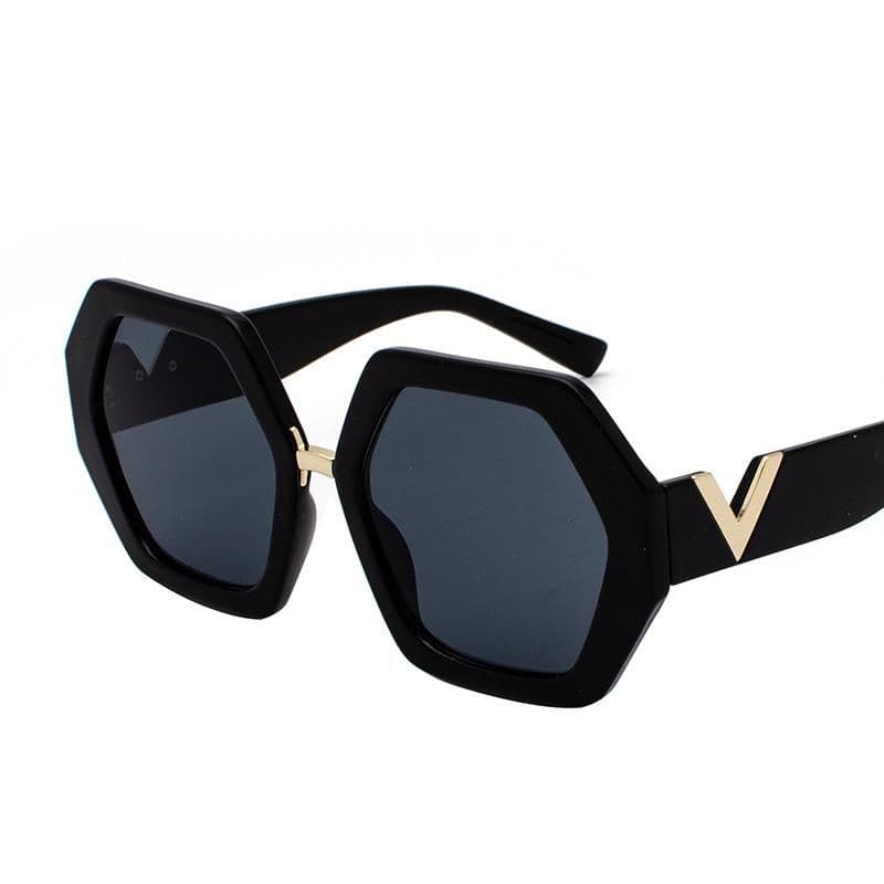 image-Fashion Women Oversize Sunglasses Gradient Plastic Female Sun Glasses