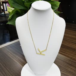 image-Fabulous Rose Gold Plated Stainless Steel Initial Letter Pendant Necklace