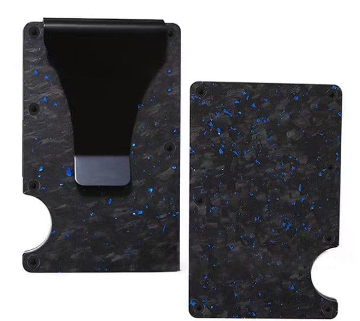 image-Card Holder RFID Blocking - Red Forged Carbon Men's