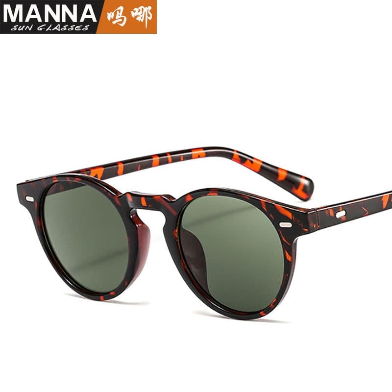 image-Manna Round Frame Sunglasses - Black