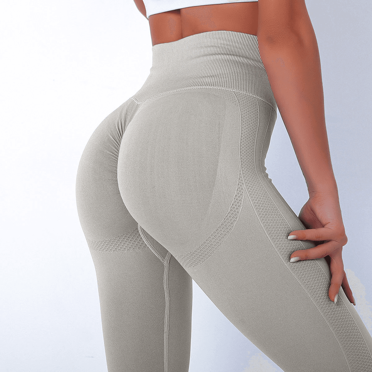 image-COCI Yoga Pants Women High Waist Seamless - Champagne XL