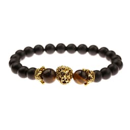 image-European and American hot style export goods hot-selling jewelry crown tiger eye stone lion head boutique high-end transfer bead bracelet