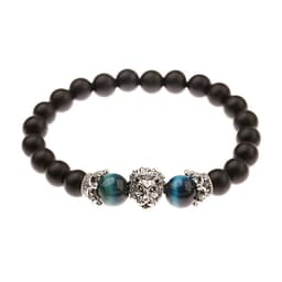 image-European and American hot style export goods hot-selling jewelry crown tiger eye stone lion head boutique high-end transfer bead bracelet