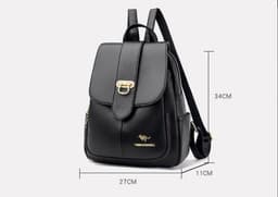 image-Large Capacity 2022 PU Leather Backpack - Street Fashion Travel Bag