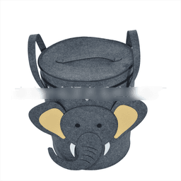 image-Customizable felt cartoon storage bucket sundry storage basket dirty laundry basket manufacturers wholesale children's toy storage basket