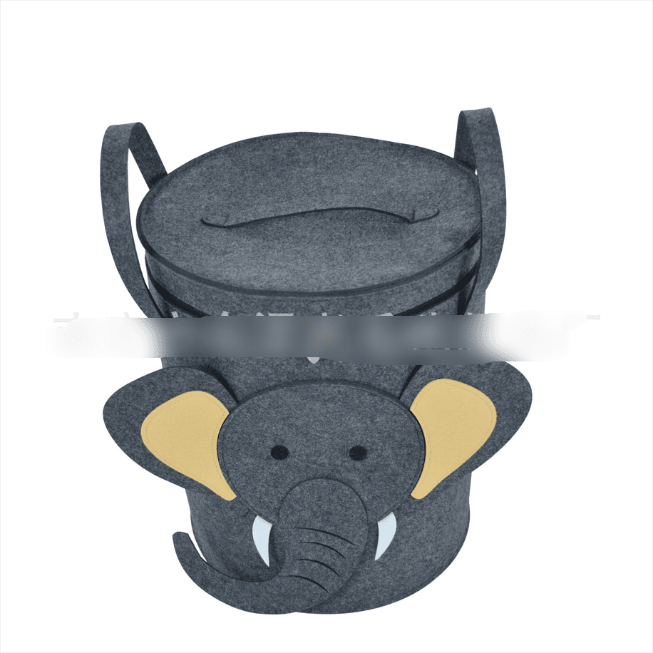 image-Customizable felt cartoon storage bucket sundry storage basket dirty laundry basket manufacturers wholesale children's toy storage basket