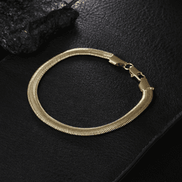 image-18K Gold Plated Snake Chain Bracelet 6MM