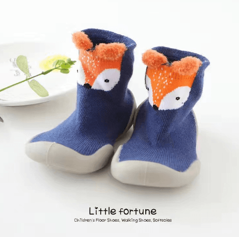 image-Baby Toddler Socks Shoes - Black Cotton 12-36M