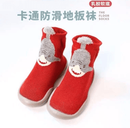 image-Baby Toddler Socks Shoes - Black Cotton 12-36M