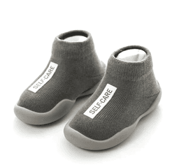 image-Baby Toddler Socks Shoes - Black Cotton 12-36M