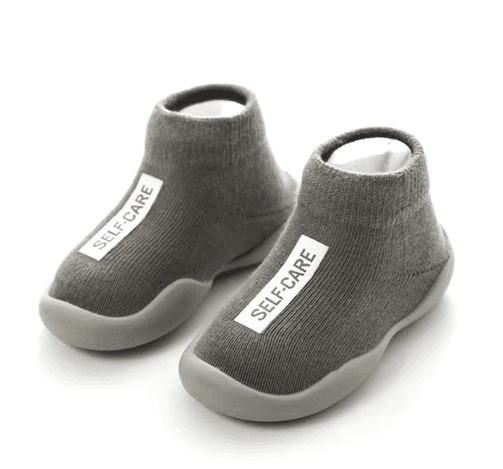 image-Baby Toddler Socks Shoes - Black Cotton 12-36M