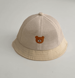 image-Baby Bear Fisherman Hat Mesh Breathable Summer