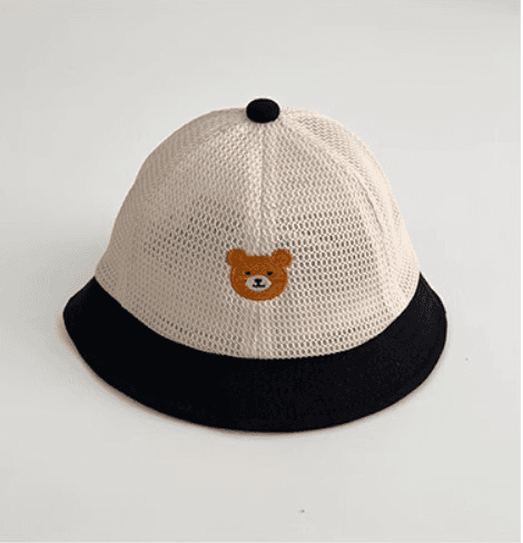 image-Baby Bear Fisherman Hat Mesh Breathable Summer