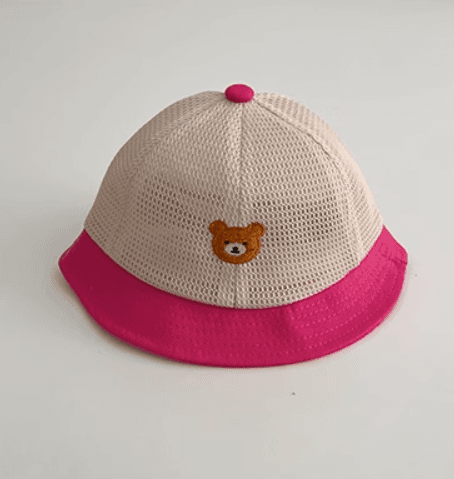 image-Baby Bear Fisherman Hat Mesh Breathable Summer