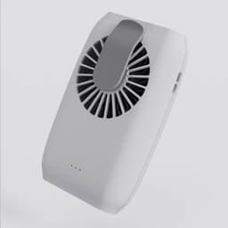 image-USB Rechargeable Handheld Fan - Green Hanging Neck