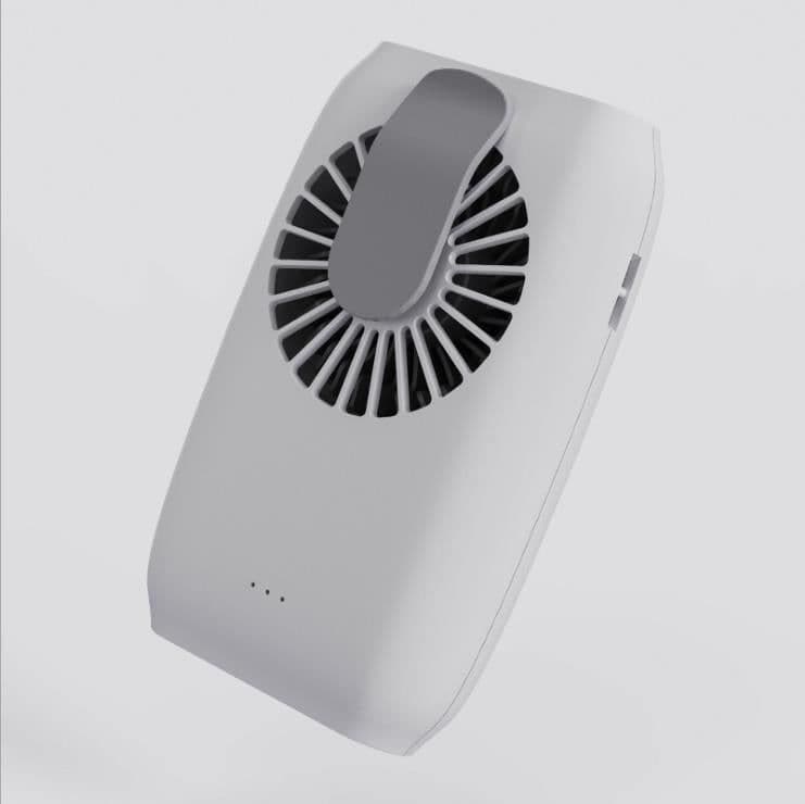 image-USB Rechargeable Handheld Fan - Green Hanging Neck