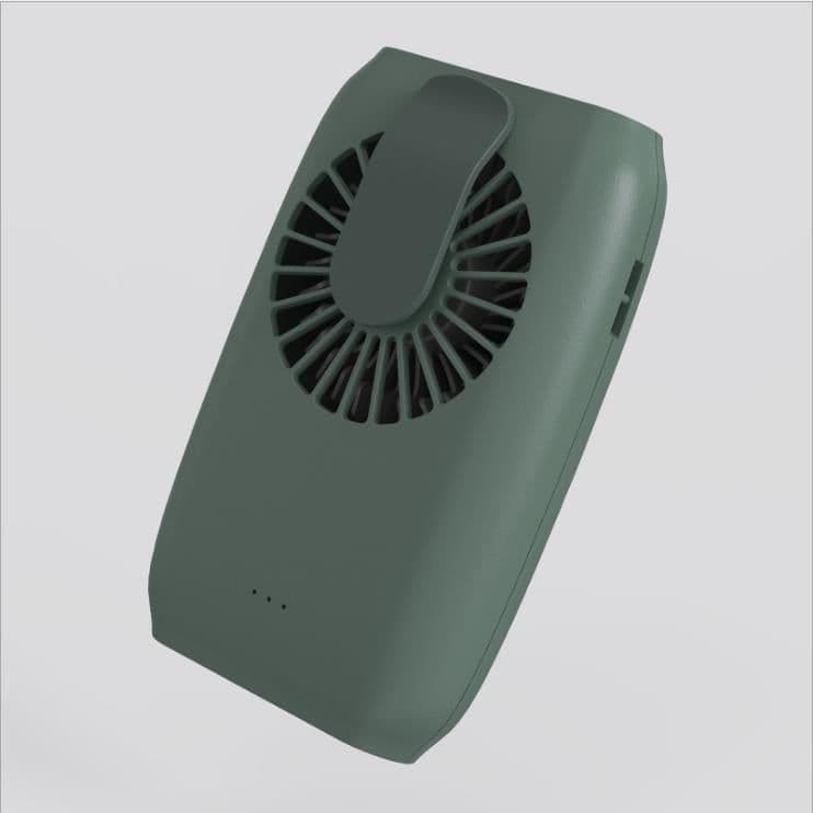 image-USB Rechargeable Handheld Fan - Green Hanging Neck