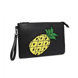 image-LT6822P-MISS LULU MISS LULU PU LEATHER SEQUIN PINEAPPLE CLUTCH BAG BLACK
