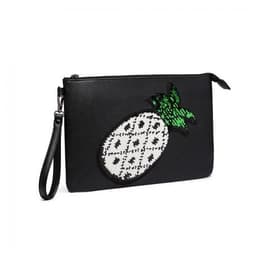 image-LT6822P-MISS LULU MISS LULU PU LEATHER SEQUIN PINEAPPLE CLUTCH BAG BLACK