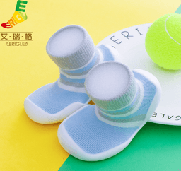 image-Baby Toddler Socks Shoes - Black Cotton 12-36M