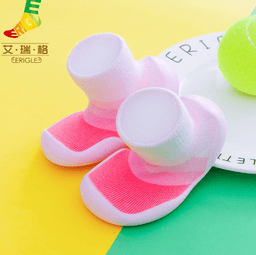 image-Baby Toddler Socks Shoes - Black Cotton 12-36M