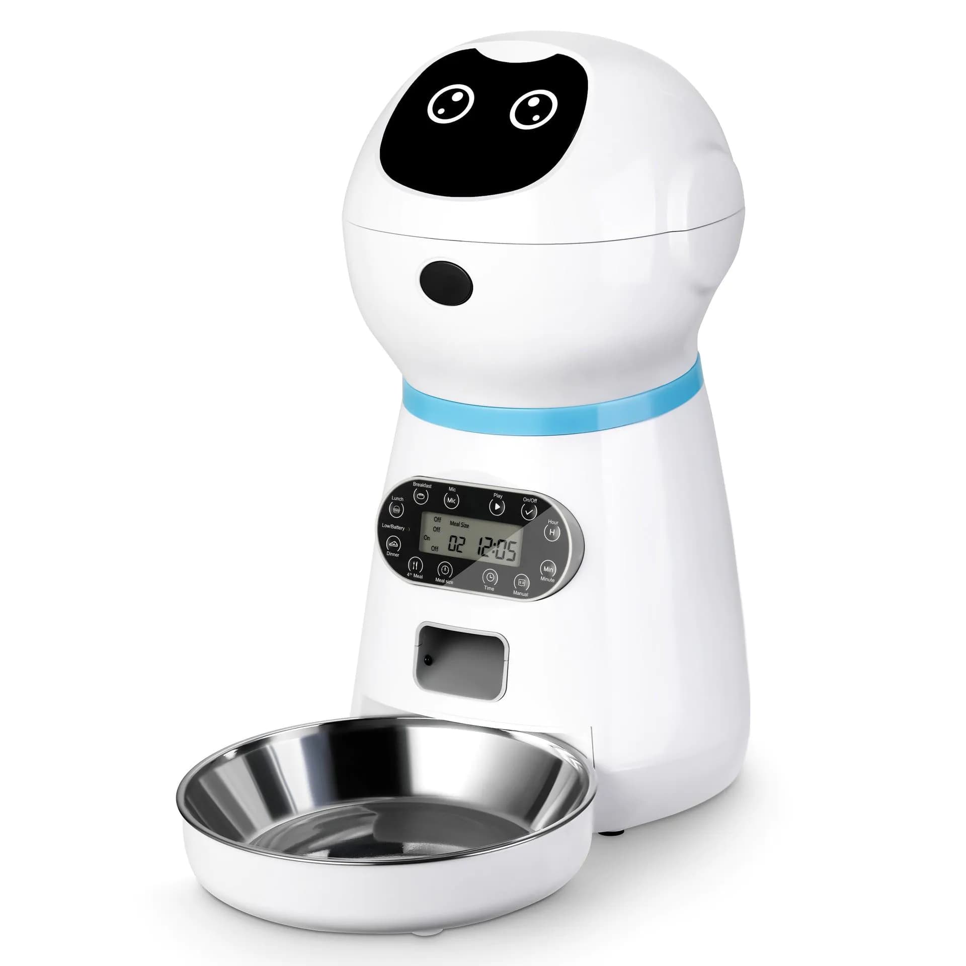 image-Pet automatic feeder pet feeder pet smart feeder stainless steel food pan manufacturer wholesale