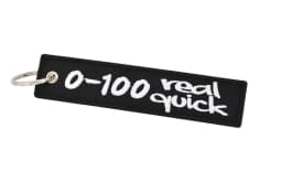 image-0-100 Real Quick Racing Keychain - Black