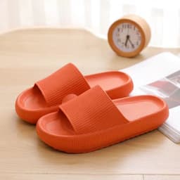 image-Factory wholesale high-heeled EVA thick-soled slippers female summer household bathroom bath couple sandals indoor home slippers male