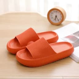 image-Factory wholesale high-heeled EVA thick-soled slippers female summer household bathroom bath couple sandals indoor home slippers male