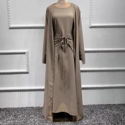image-Loriya Solid Color Dress Set