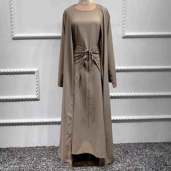 image-Loriya Solid Color Dress Set