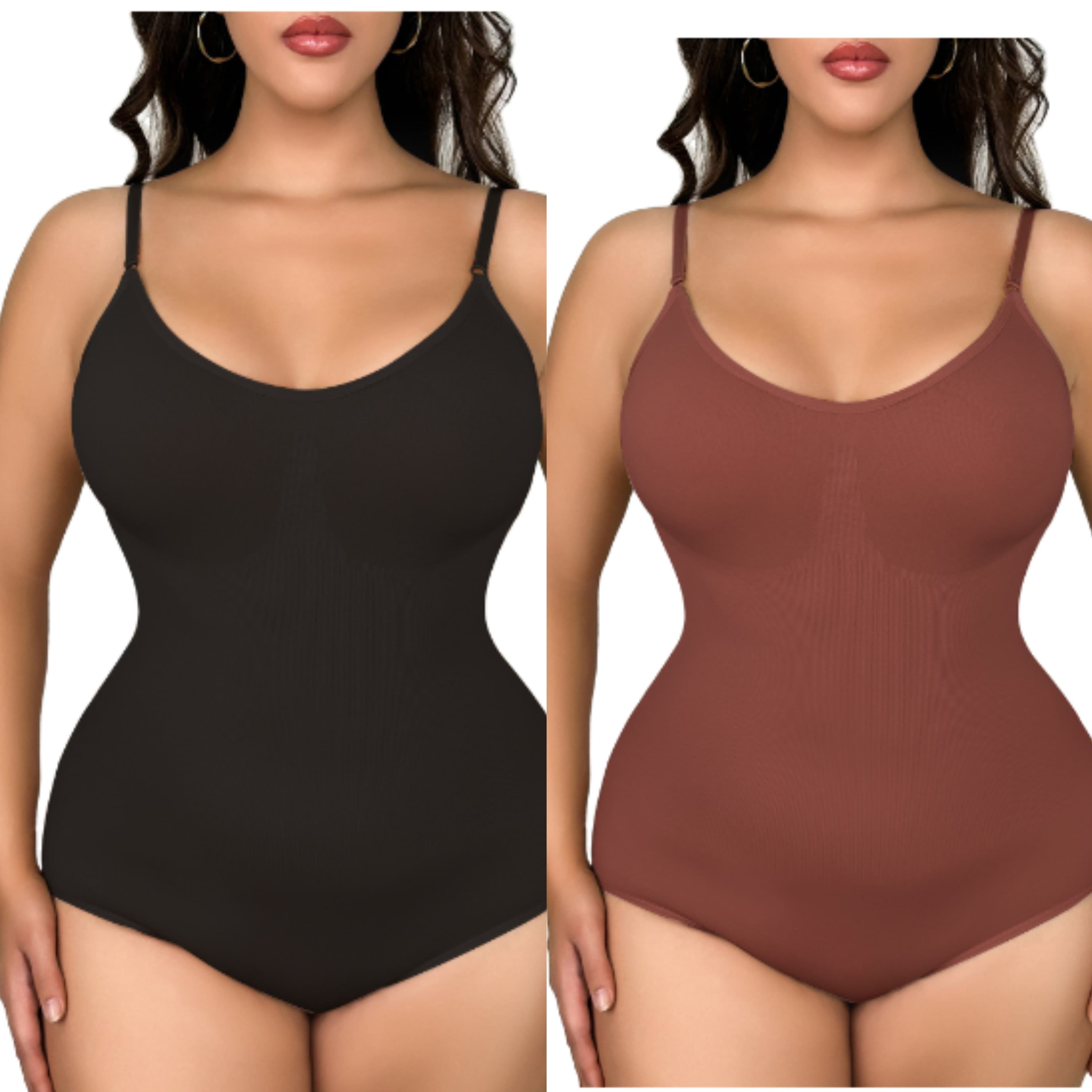image-Seamless Body Shaper Bodysuit With Abdomen Control