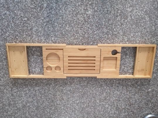 image-Bathtub Caddy Tray - Phone Tablet Holder