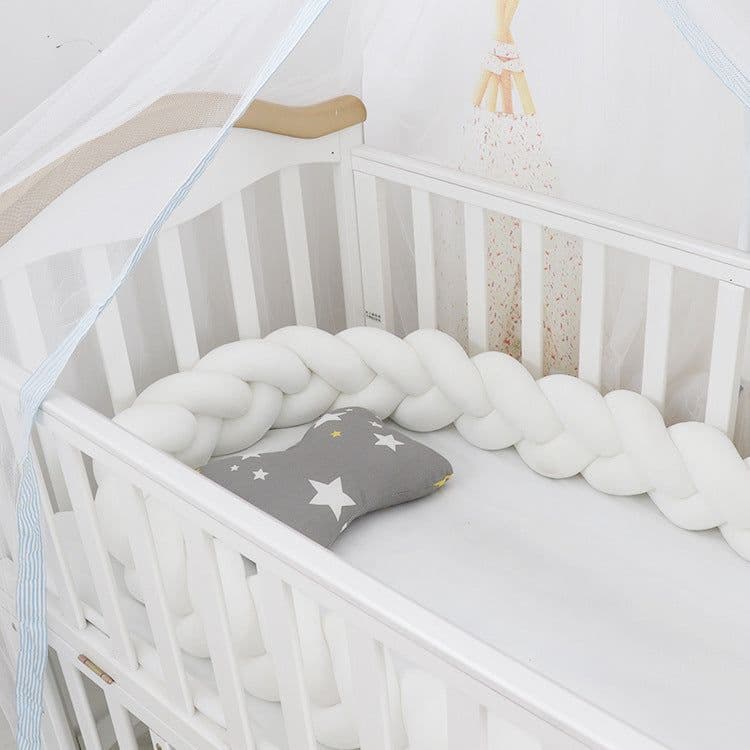 image-Baby Bumper Bed Braid Knot Pillow Cushion Bumper for Infant cuna Bebe lit Crib Protector Cot Bumper Room Decor