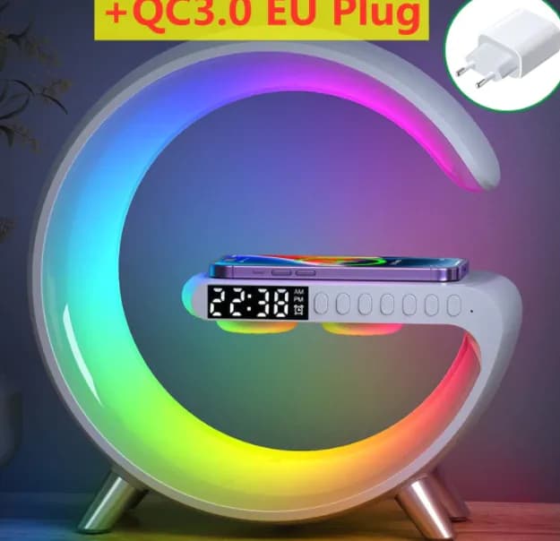 image-Wireless Charger Bluetooth Speaker Alarm Clock