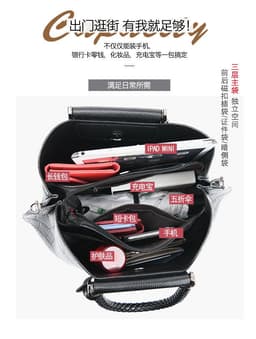 image-Women's Large-Capacity PU Messenger Bag - Red Zipper Street Style