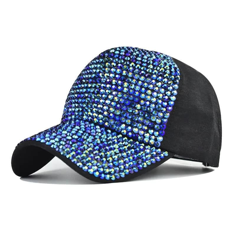 image-Flash Diamond Baseball Light Board Cap For Women