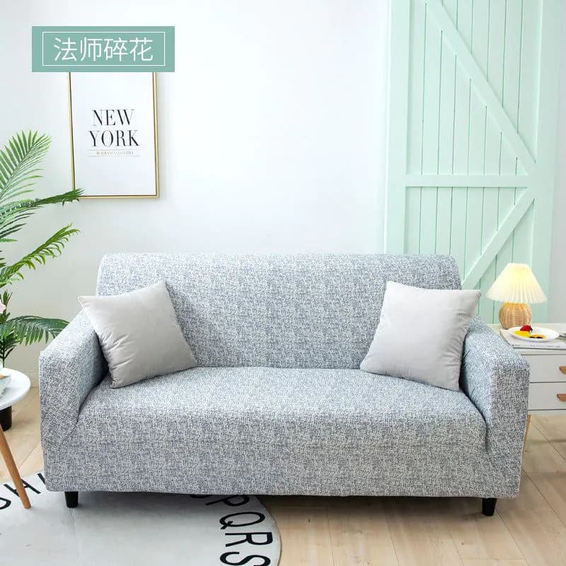 image-Elastic Three Seater Sofa Cover European Style Dustproof Protective Cover