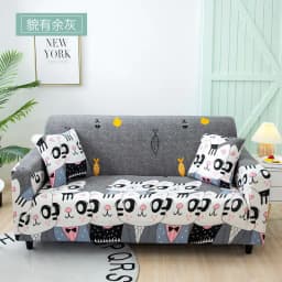image-Elastic Three Seater Sofa Cover European Style Dustproof Protective Cover