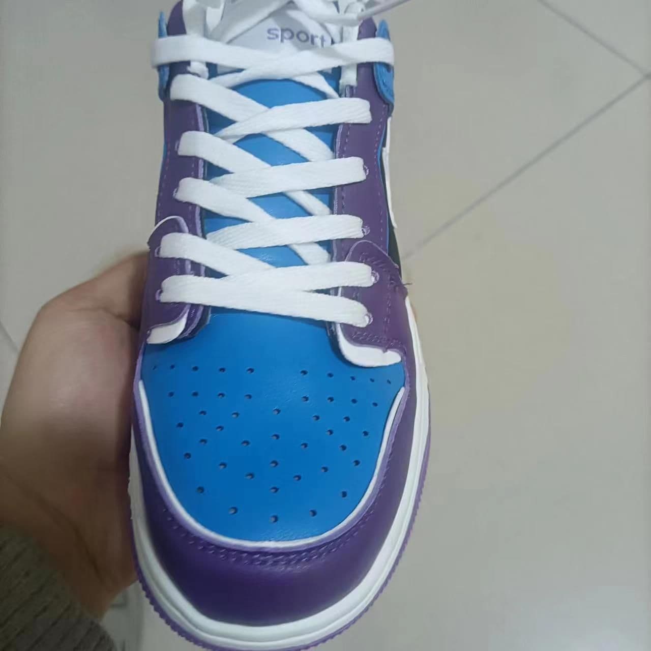 image-Unisex Casual Sneakers - Purple Blue Low Cut