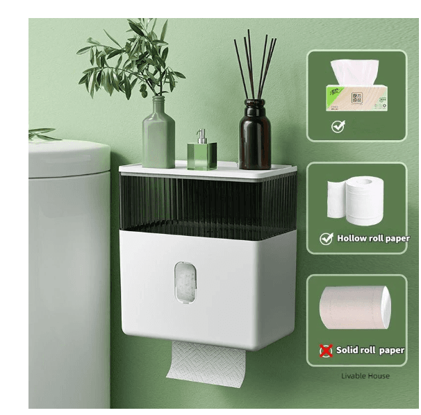 image-Howsentrip Toilet Paper Holder - Light Luxury Green