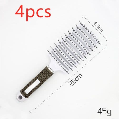 image-Bristle Hair Brush - Detangler Massage Comb