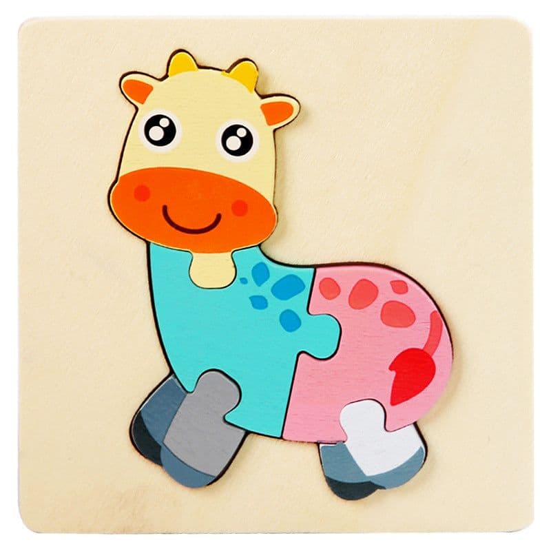 image-Wooden Geometric Puzzle Blocks - Ages 1-3