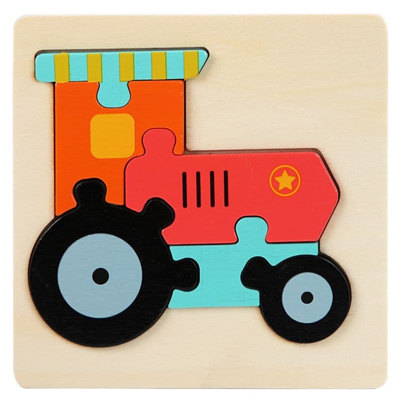 image-Wooden Geometric Puzzle Blocks - Ages 1-3