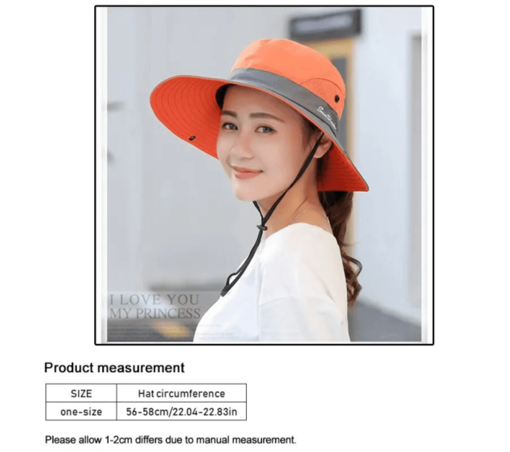 image-9002 Summer Ladies Outdoor Sunshade Hat Horsetail Hole Fisherman Hat Sunscreen Sun Hat Breathable Mountaineering Hat Parent-child Model