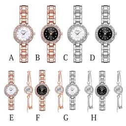 image-Watches-Set Bangle Clock Bracelet Wrist-Watch Quartz Women Fashion Ladies Brand Luxury