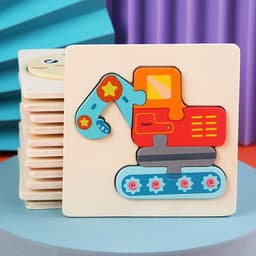 image-Wooden Geometric Puzzle Blocks - Ages 1-3